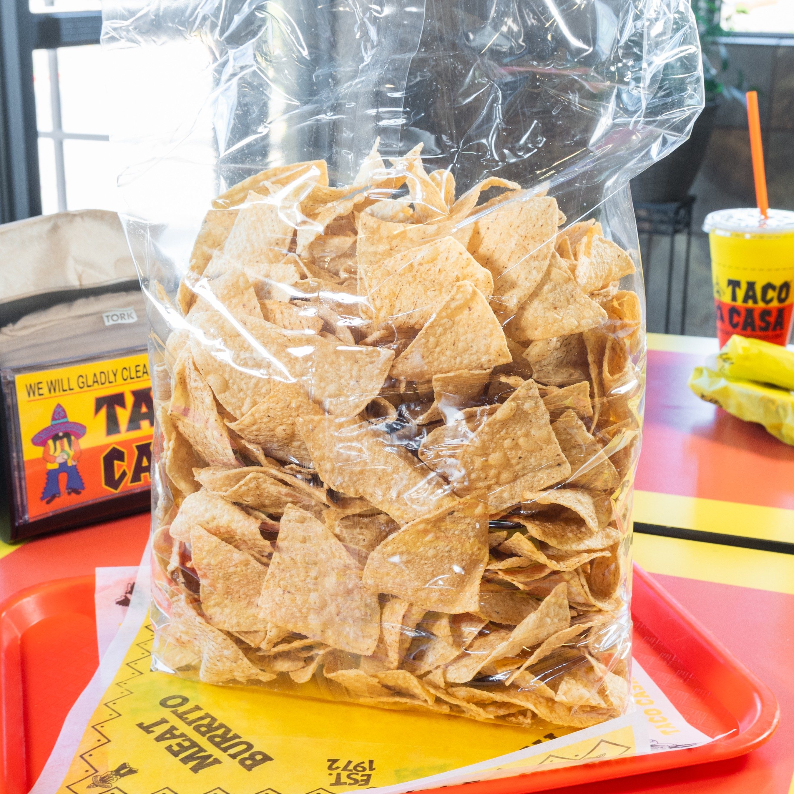 2 Pound Bag of Taco Casa Chips.