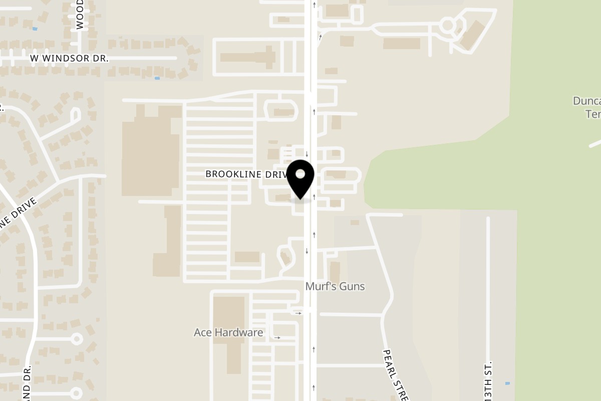 Map showing the location of Taco Casa Duncan, OK on 3355 US 81 in Duncan